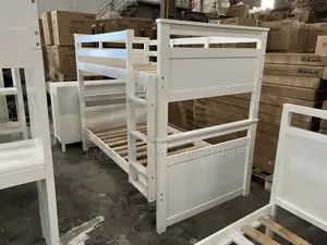 4x6 White Wooden Double Decker | Bunk Bed in Nairobi: Free Delivery
