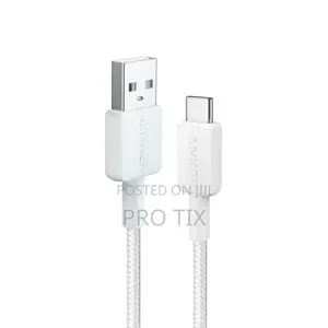 Anker 322 USB-a to USB-C Cable (3ft Braided) White