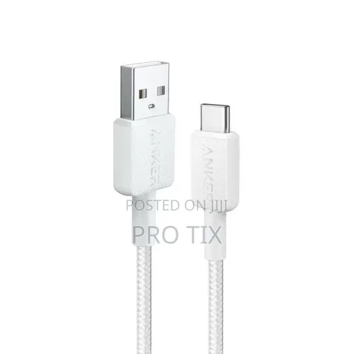 Anker 322 USB-a to USB-C Cable (3ft Braided) White