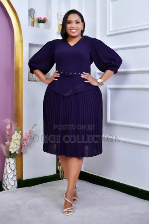 Pleated Belted Midi Dress