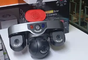 3 Lens 4G Solar Security Camera With Siren Alarm Two-Way Audio
