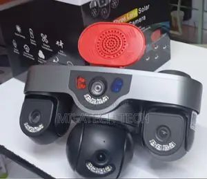 Solar 4G PTZ CCTV Camera Triple Lens With Siren Motion Tracking