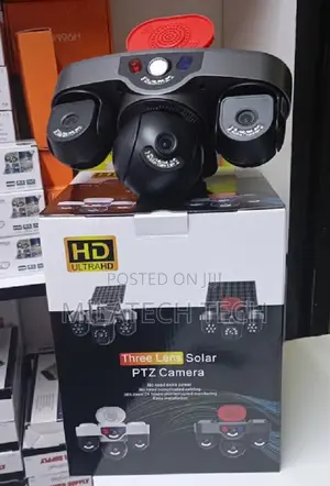 Triple Lens 4G Solar PTZ Camera With Motion Detection Alarm