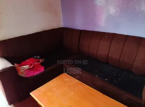 2 Brown L Corner Sofa