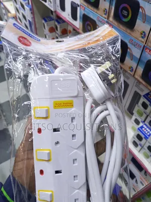 6-Way Extension Cable With 4 USB Ports Switches – Free Charging Cable