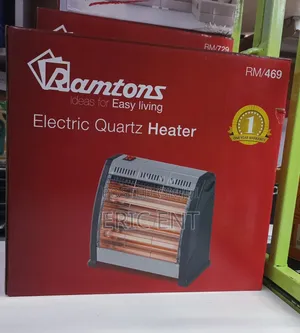 Ramtons RM/469 Electric Bar Quartz Heater, Black Silver (1 YR WRTY)