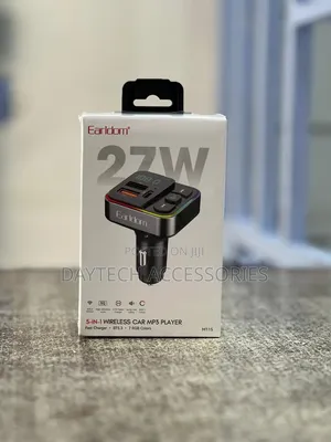 Earludom (ET-M115) Car Charger and Media Player With RGB Lighting.