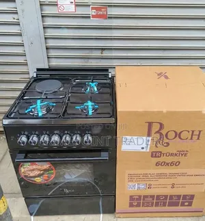 Roch 60×60 Black Standing 3+1 Cooker,Cook With Confidence