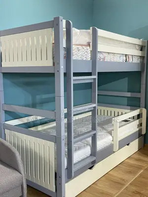 4x6 Grey White Double Decker | Bunk Bed in Utawala: Free Delivery