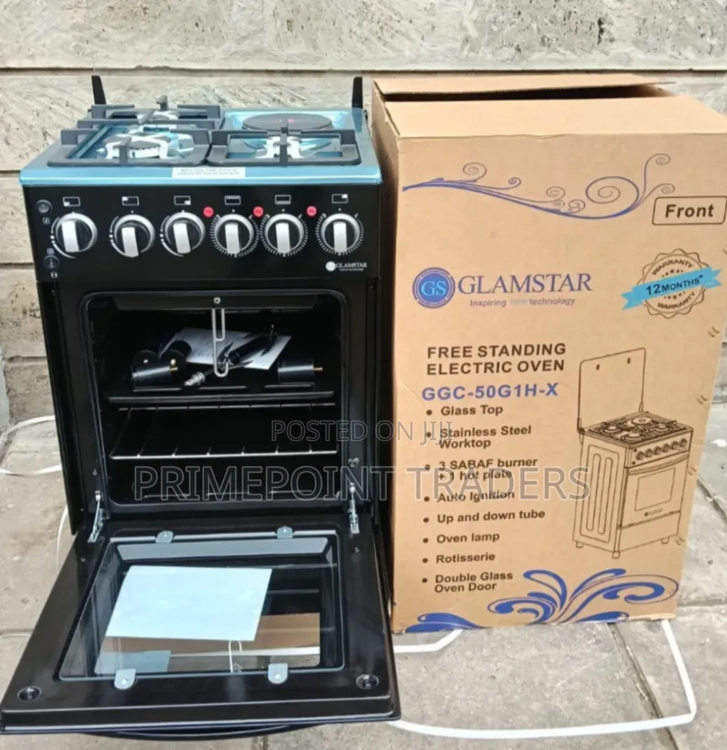 Glamstar Black 50×55 Standing Cooker – Stylish Design, Exceptional Per