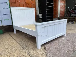 5x6 White Wooden Bed in Nairobi: Prompt Delivery