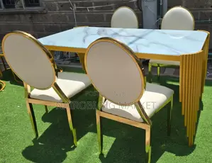Modern Dinning Table; Table Top Glass Chairs at