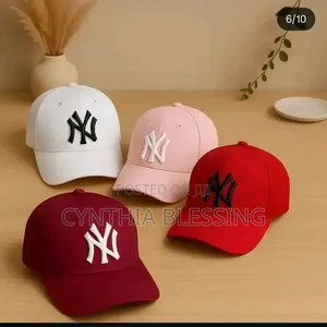Baseball Caps NY White Pink Maroon Red