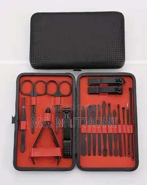 Matte Black Manicure and Pedicure Set