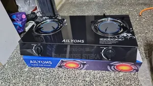 AILYONS 2 Burner Glass Top Gas Cooker Infrared Double Burner