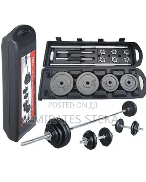 50KG Adjustable Cast Iron Dumbbell Set With Barbell Connector