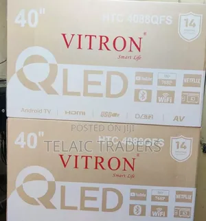 Vitron 40" QLED Smart Android Frameless With Bluetooth