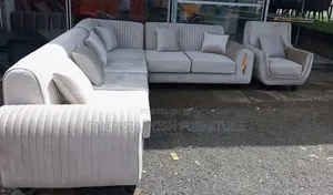 Cream L-Shaped Sofa for Sale in Syokimau (7-Seater)