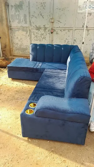 Blue L-Shaped Sofa for Sale in Syokimau/Nairobi + Free Delivery