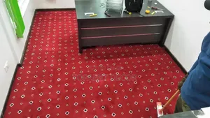 Red and Blue Flowered Office Carpets