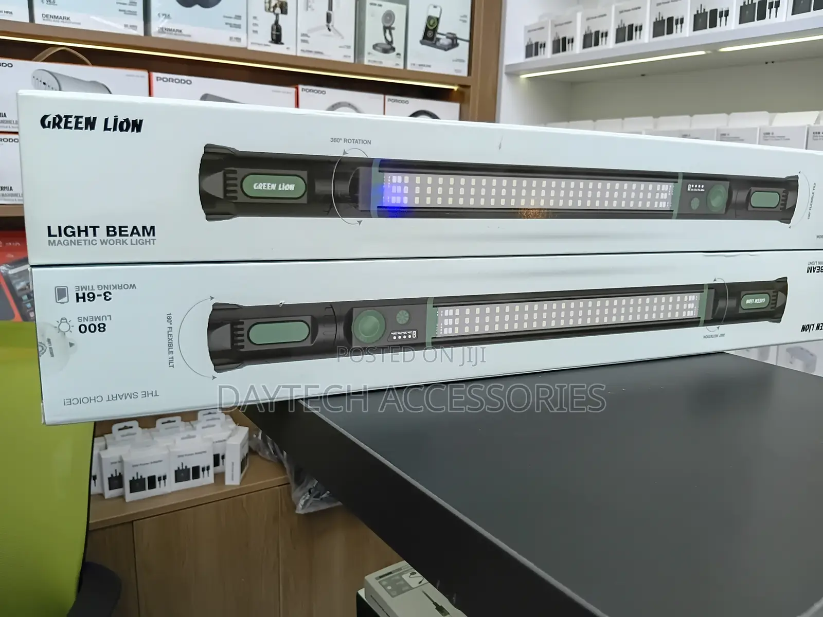 This Is a Green Lion Light Beam Magnetic Work Light