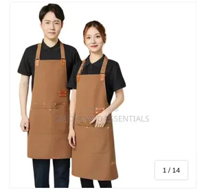 Canvas Cross Back Chef Apron | Adjustable Straps Large Pockets