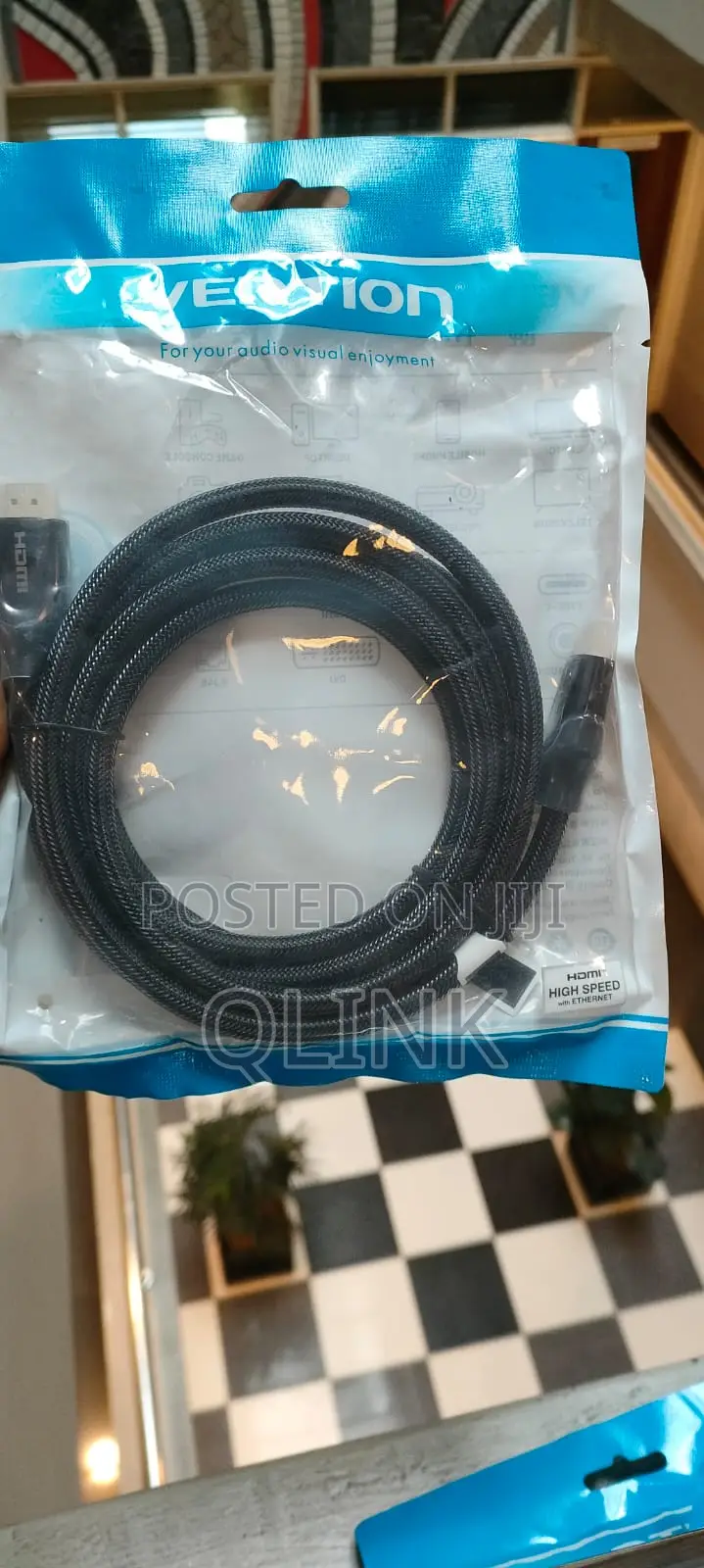 Vention Nylon Braided HDMI Cable 2M Black Metal Type