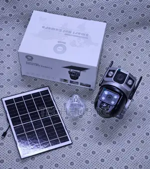 Solar Camera 4G Dual Lens SIM Slot PTZ CCTV With Mobile App Monitoring
