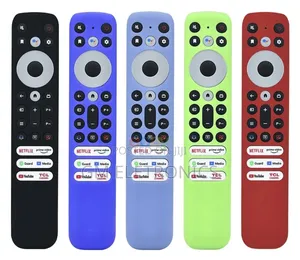 New TCL Smart TVS Replacement Remote With Silicone Case Batteries.