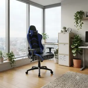 Office Chairs; Blue Gamers Studio Leather Chairs