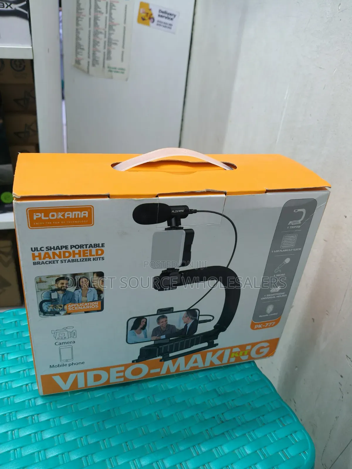 Plokama Vlogging Kit With LED Fill Light Microphone
