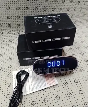 Table Clock Spy Wifi Camera With Sd Card Slot