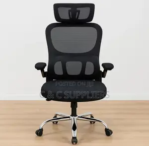 Ergonomic Orthopedic Chair With Flip Armrest.