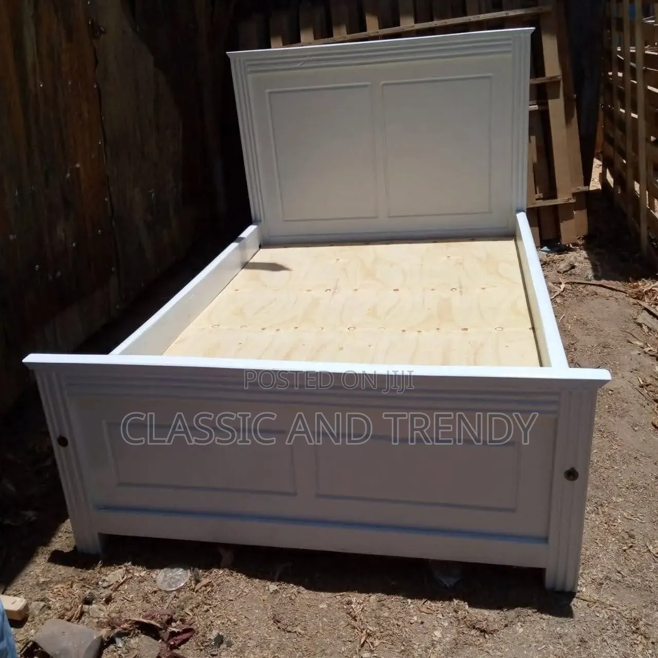 White Wooden Bed 4x6