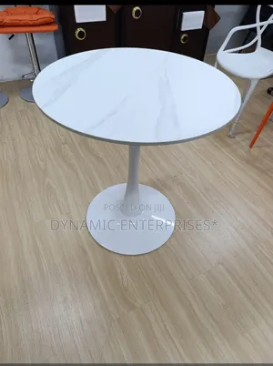 Modern Marble-Finish Tulip Side Table