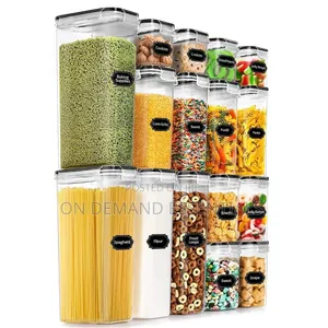 16pcs Airtight Pantry Cereal Containers