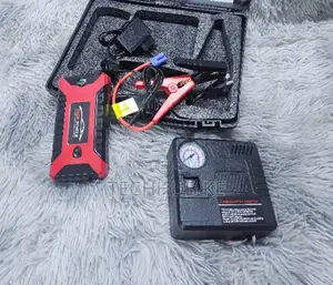 Multi-Function Car Jump Starter With Tyre Inflator LED Light