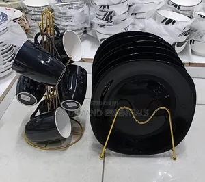 12Pcs Black Dinner Set