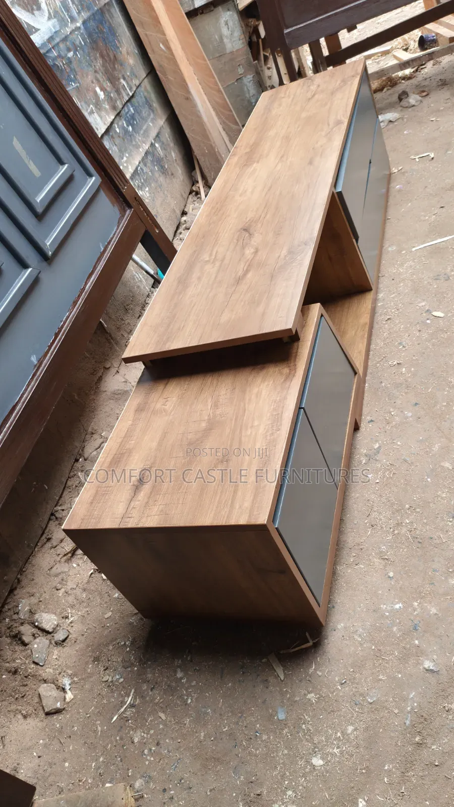 TV Stand Showcase, Overlay Design , 6.5 Ft Long
