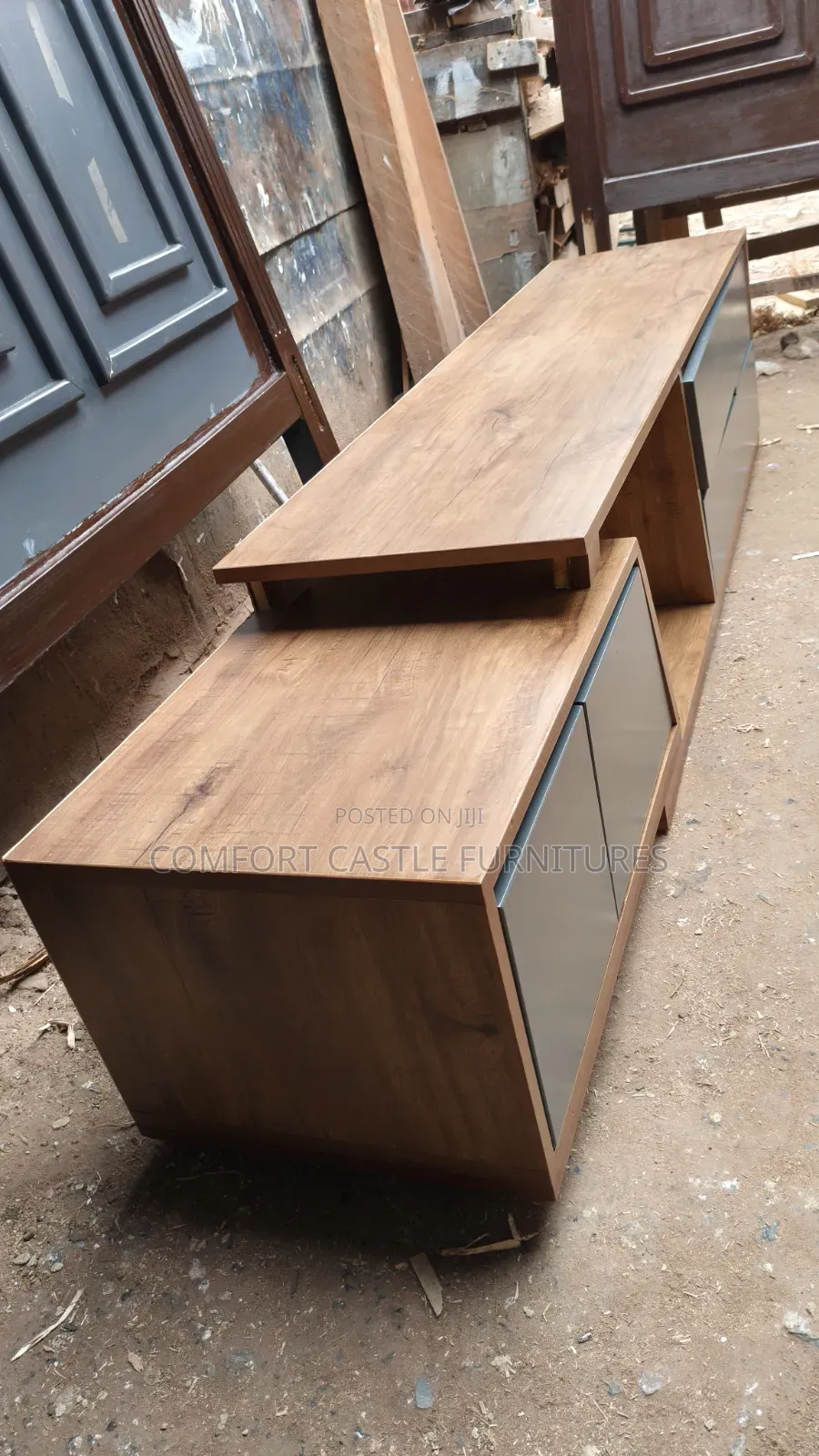 TV Stand Showcase, Overlay Design , 6.5 Ft Long