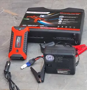 Car Battery Booster Pack With Tyre Inflator, USB Output SOS Light