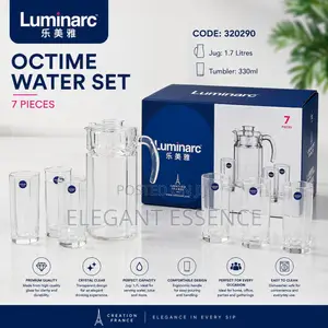 Luminarc Octime Water Set – 7pcs 1.7l Jug and Glasses 330ml