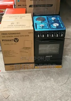 Volsmart 50×55cm Standing Cooker – 3g + 1 E Hotplate With Electric O