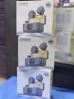 (SMART NOISE CANCEL) 2.4G Dual Wireless Mic With LED Battery Dock