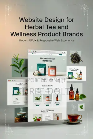 Website Design for Herbal Tea and Wellness Product Brands