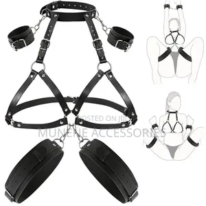 BDSM Sex Bondage Breast Restraints Wrist Thigh Cuffs B to E Cup Neck