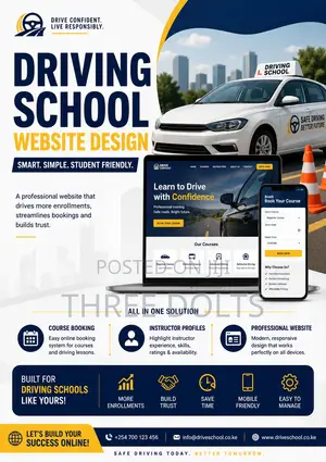 Driving School Website Design | Course Booking Instructor Profiles