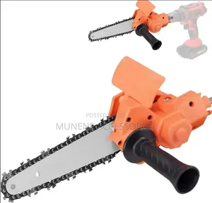 6 Inch Electric Drill Modified to Electric Chainsaw Tool Attachment