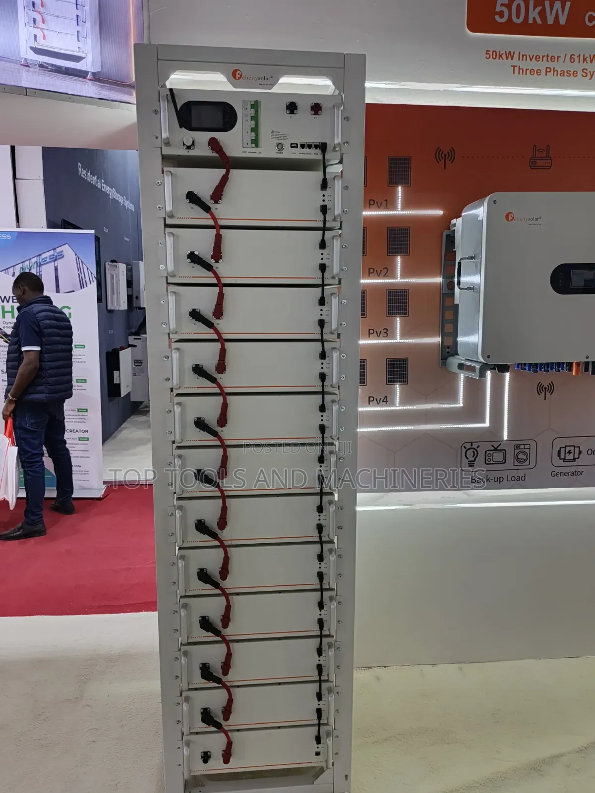 Complete 50kva High Voltage With 60kw Lifepo4 Lithium Backup System