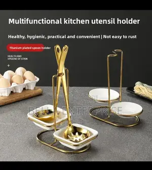 Multi-Functional Upright Soup Ladle Holder.